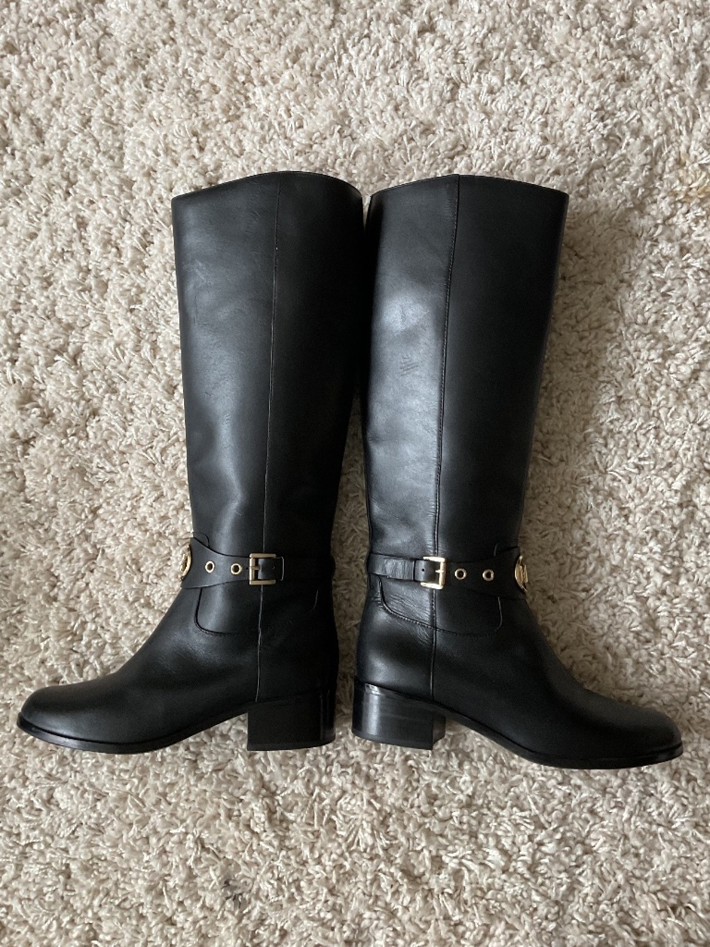 ⭐️⭐️ MICHAEL MICHAEL KORS Black Leather Riding Boot - size 36 - Picture 5 of 9